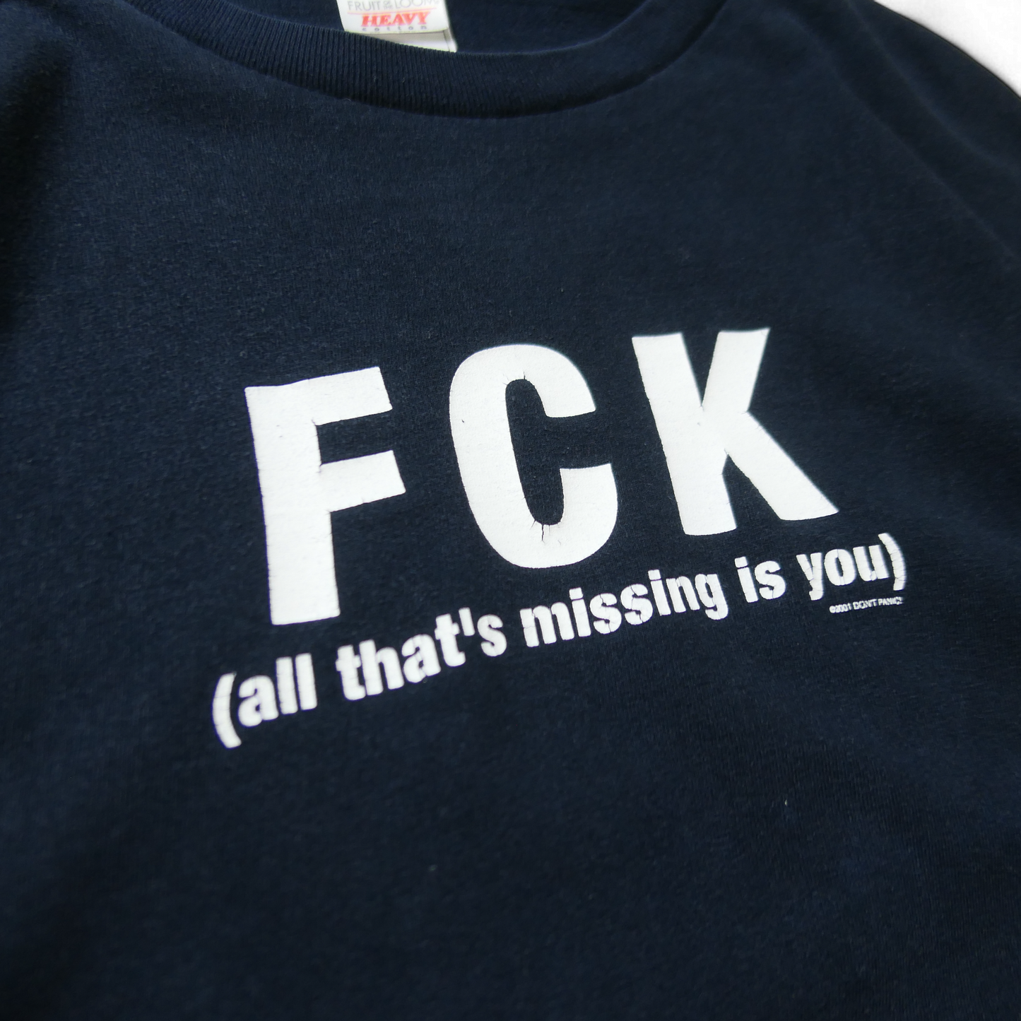 00s Message Tee "FCK" -Don't Panic-