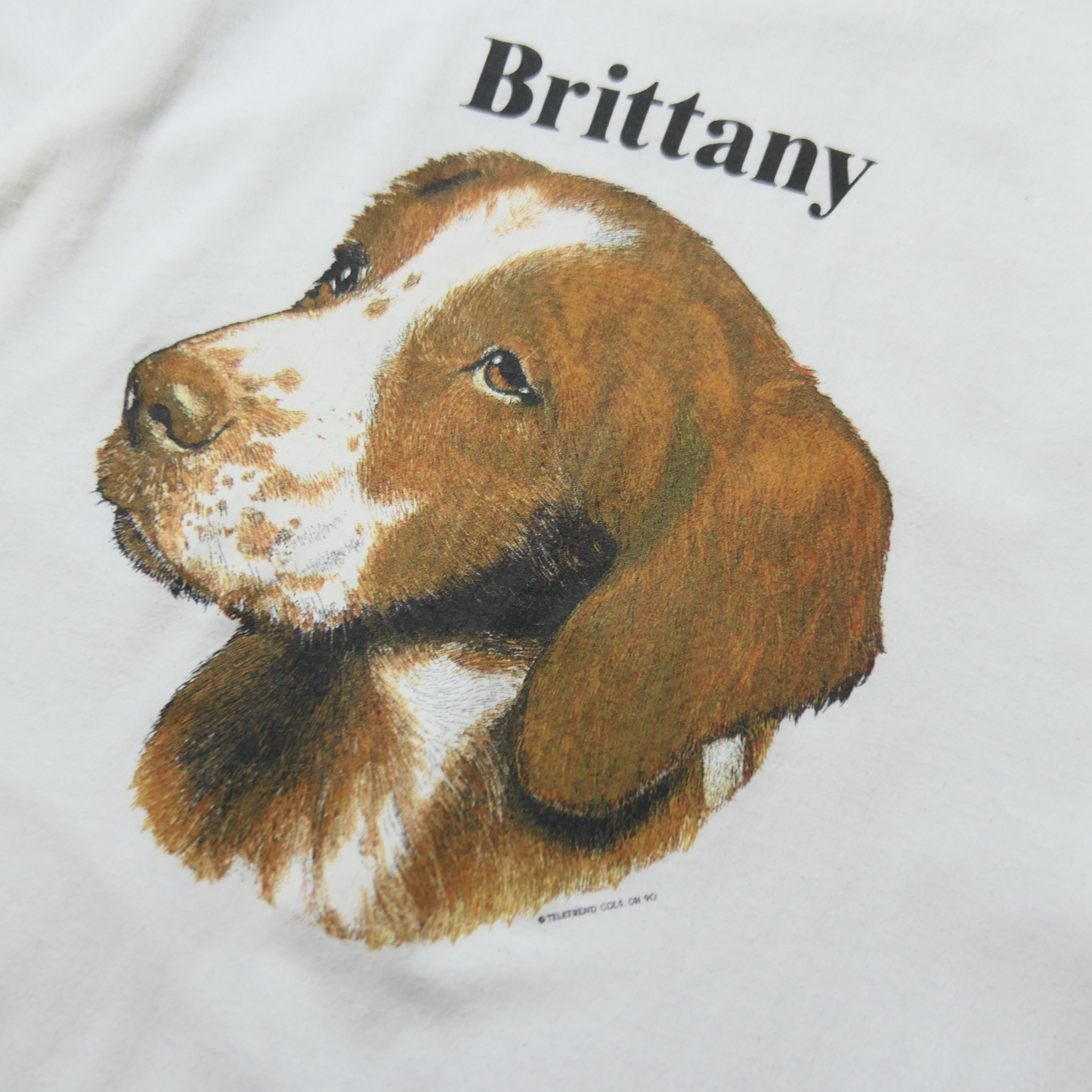 90s Dog Tee "Brittany" -TELETREND COLS-