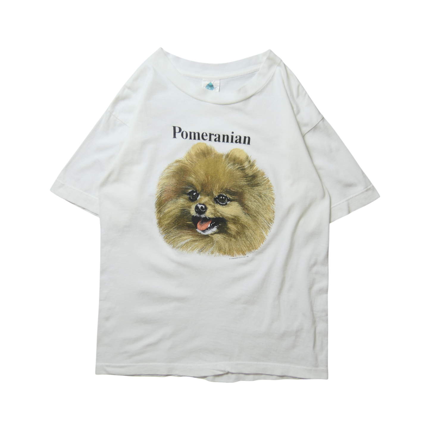 90s Dog Tee "Pomeranian" -TELETREND COLS-