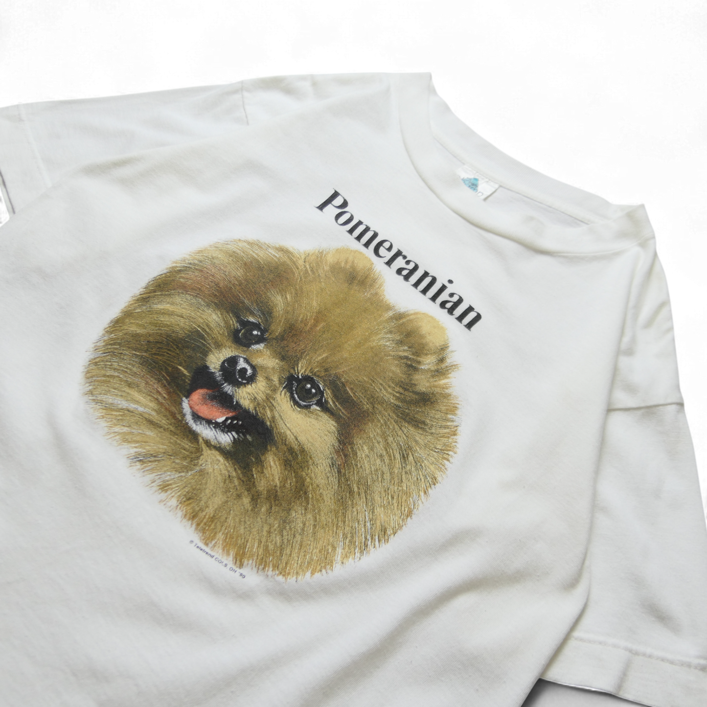 90s Dog Tee "Pomeranian" -TELETREND COLS-