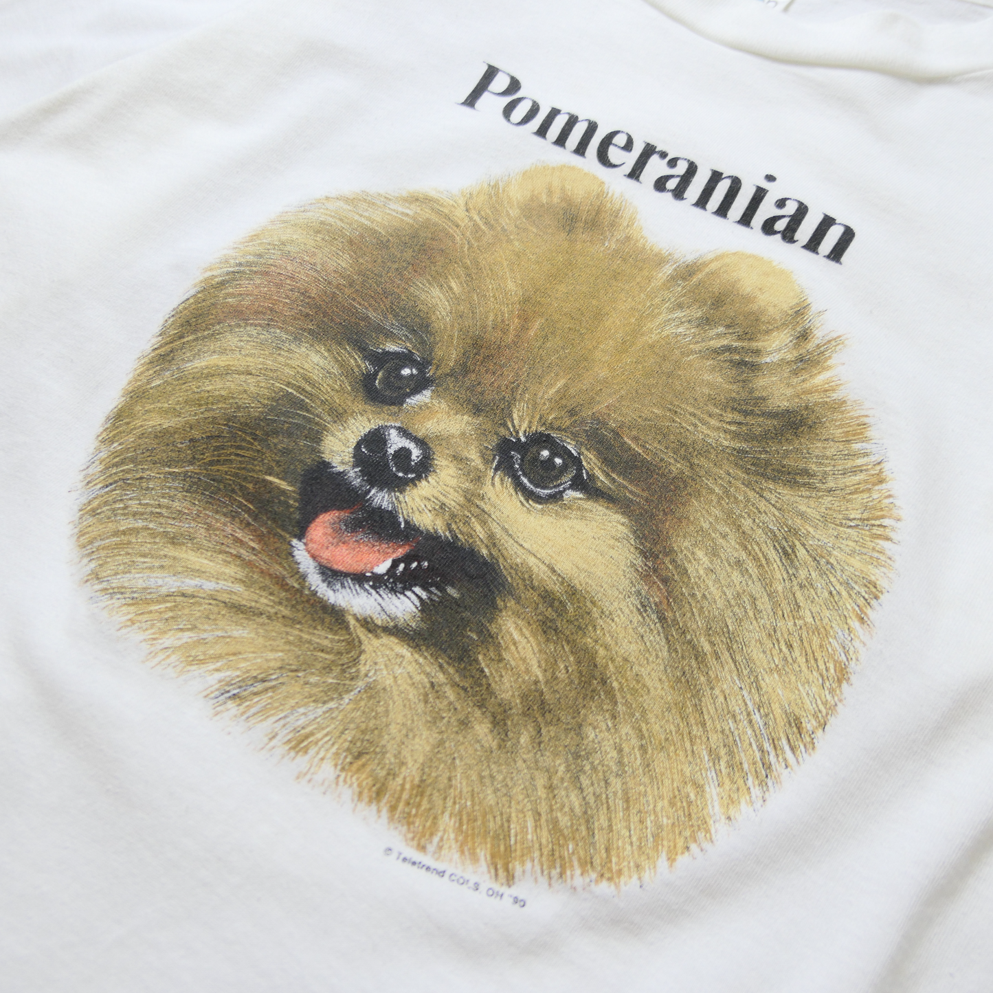 90s Dog Tee "Pomeranian" -TELETREND COLS-