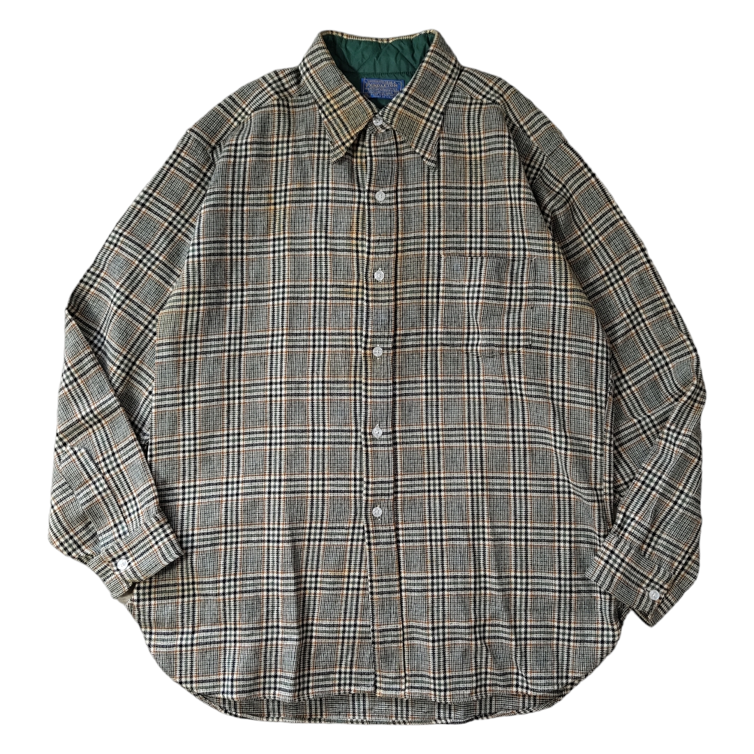 VINTAGE 70s XL Wool check shirt -PENDLETON-
