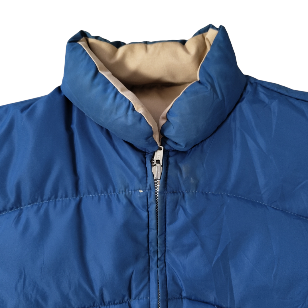Vintage 70s XL Reversible down vest -BIBI BROS.-