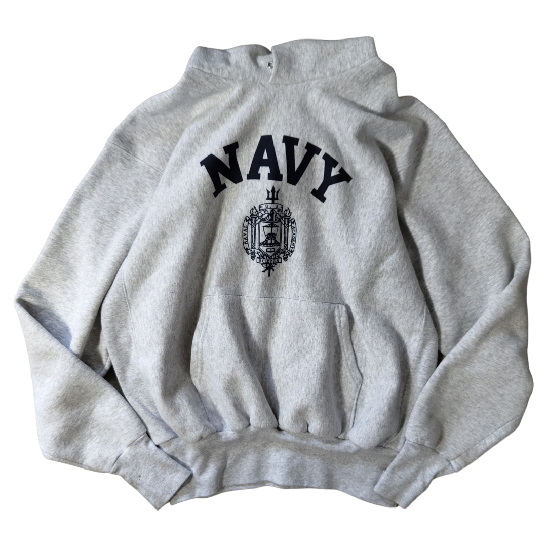 VINTAGE 90s XL Reverse weave type hoodie -THE MIDSHIPMEN STORE-