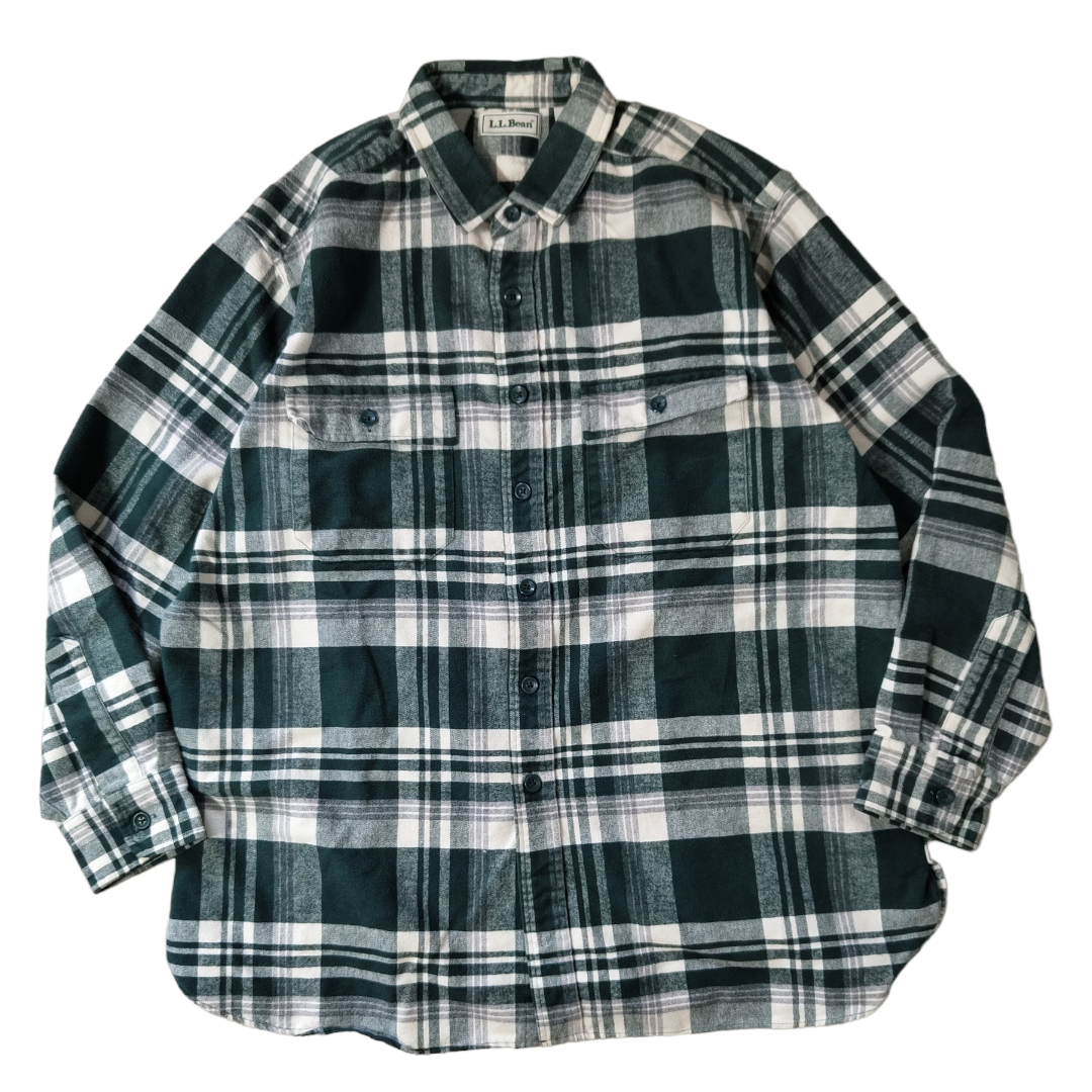 USED XL Check shirt -L.L.Bean-