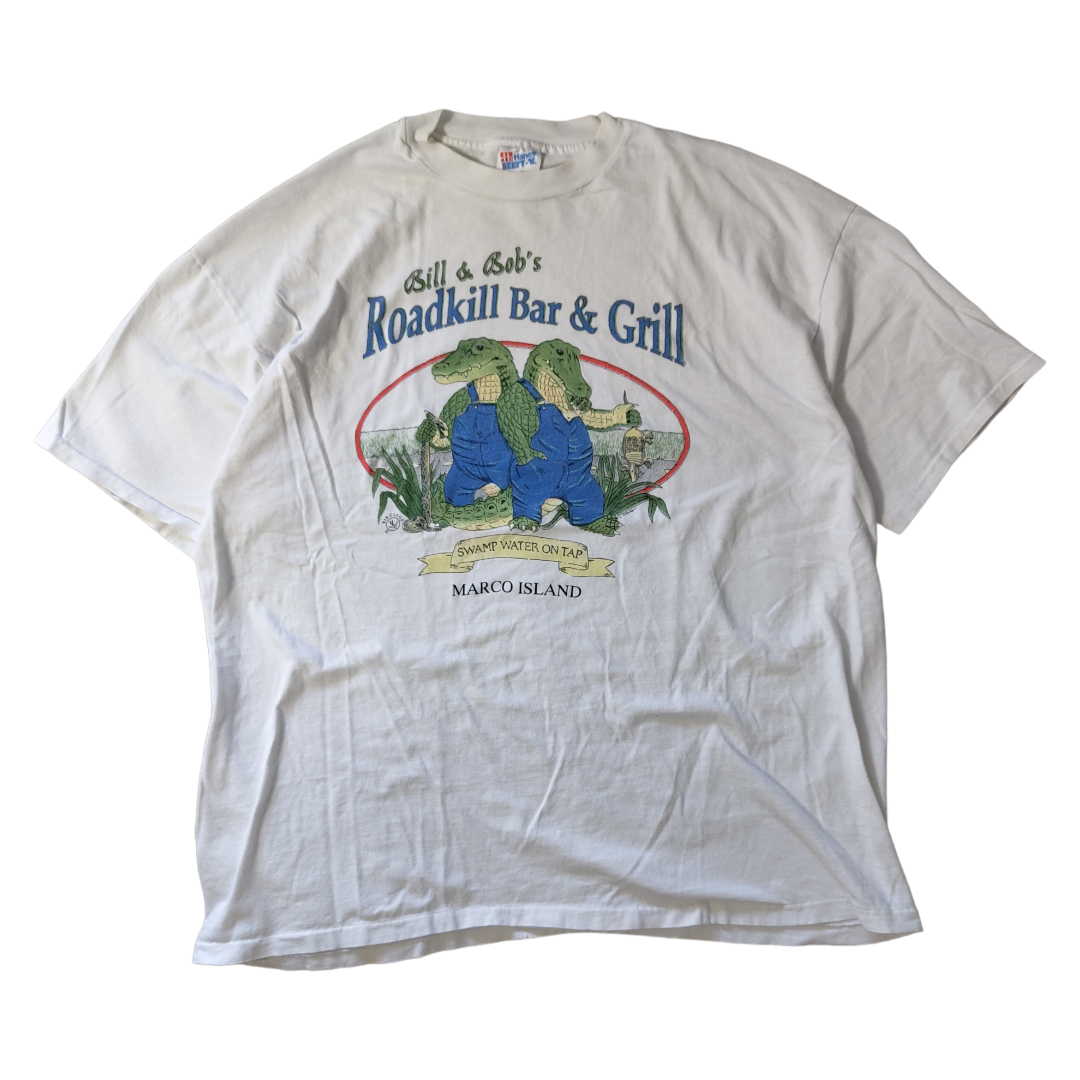 VINTAGE 80-90s XXL Print T-shirt -HANES-
