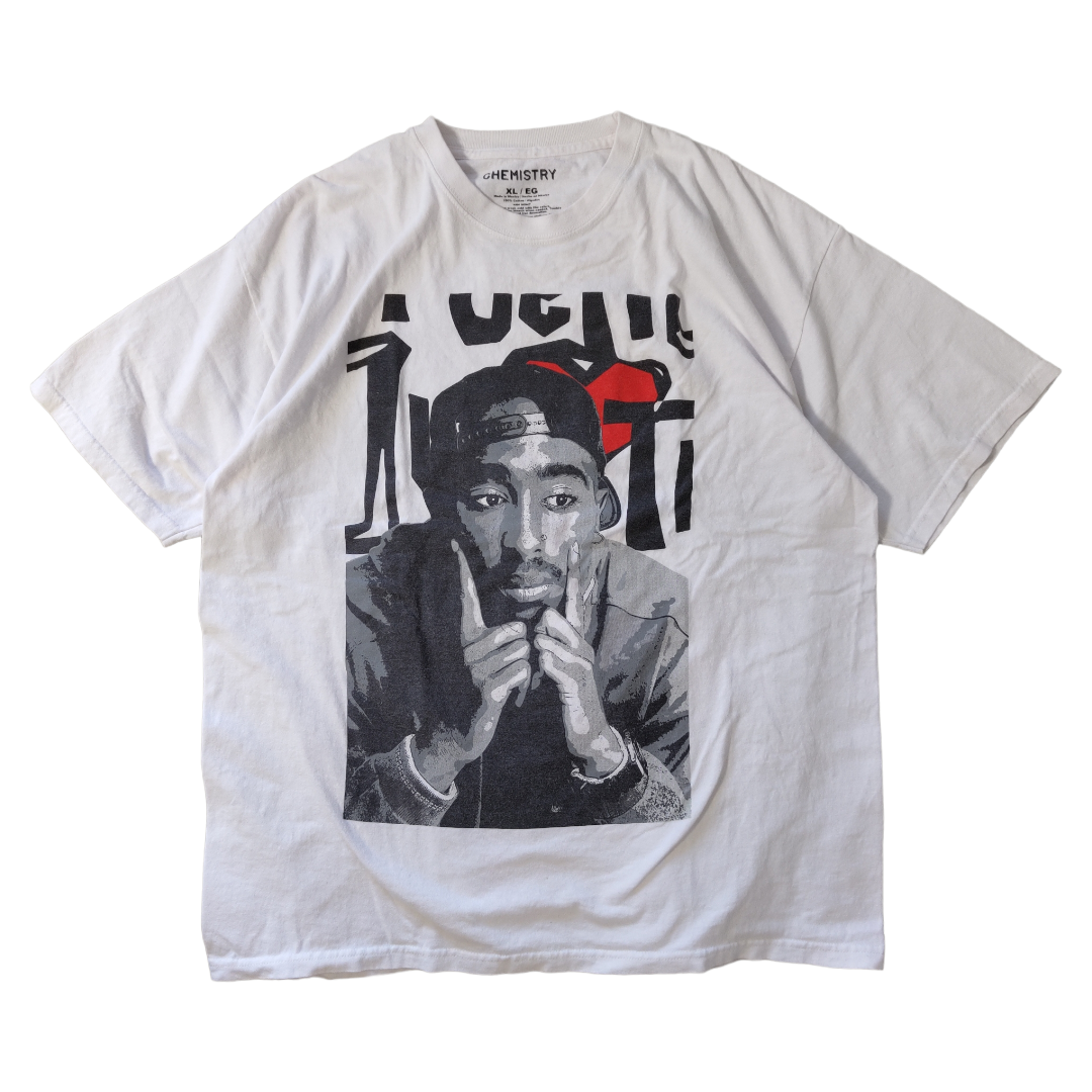 USED XL HIPHOP T-shirt -2PAC-