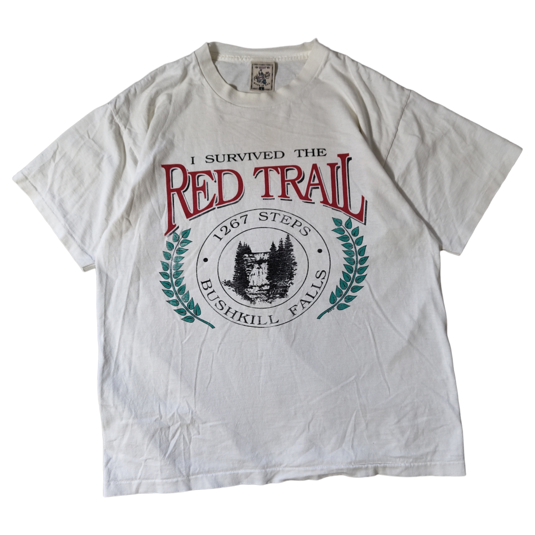 VINTAGE 80-90s L Print T-shirt -ALORE-