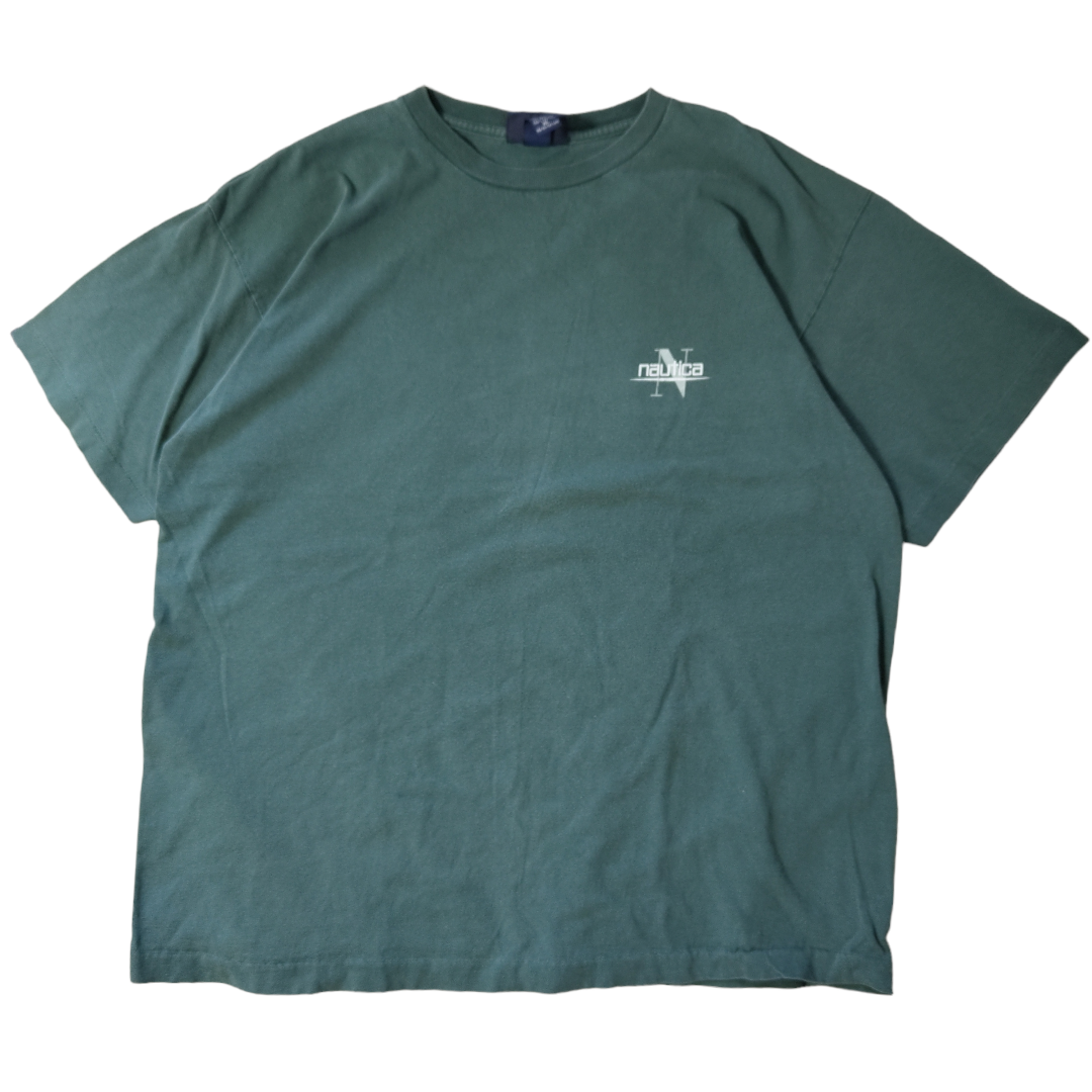 VINTAGE 90s XL Logo T-shirt -NAUTICA-