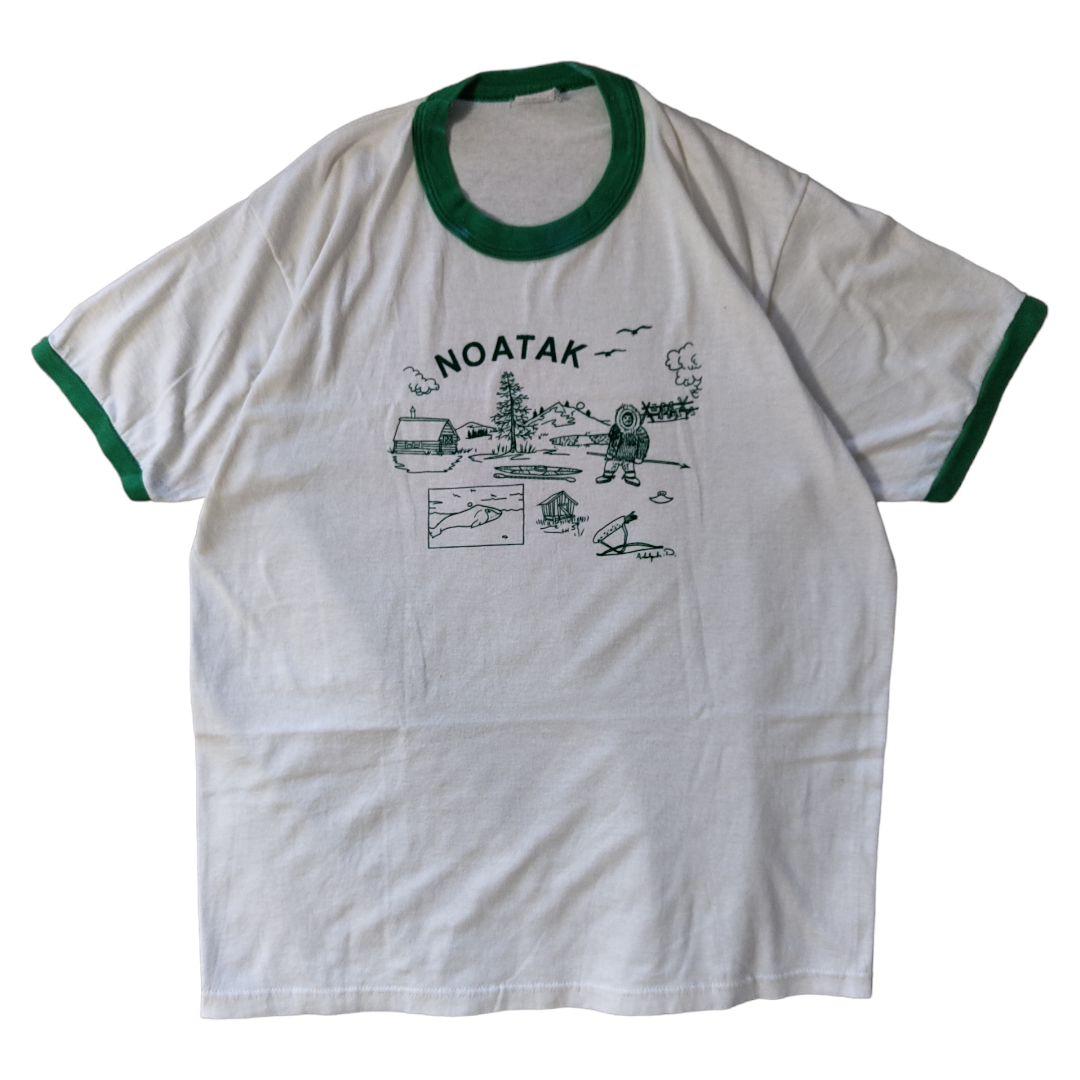 VINTAGE 80s L Ringer T-shirt -VelvaSheen-