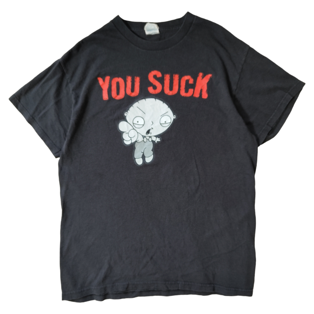 USED M Character T-shirt -FAMILY GUY-