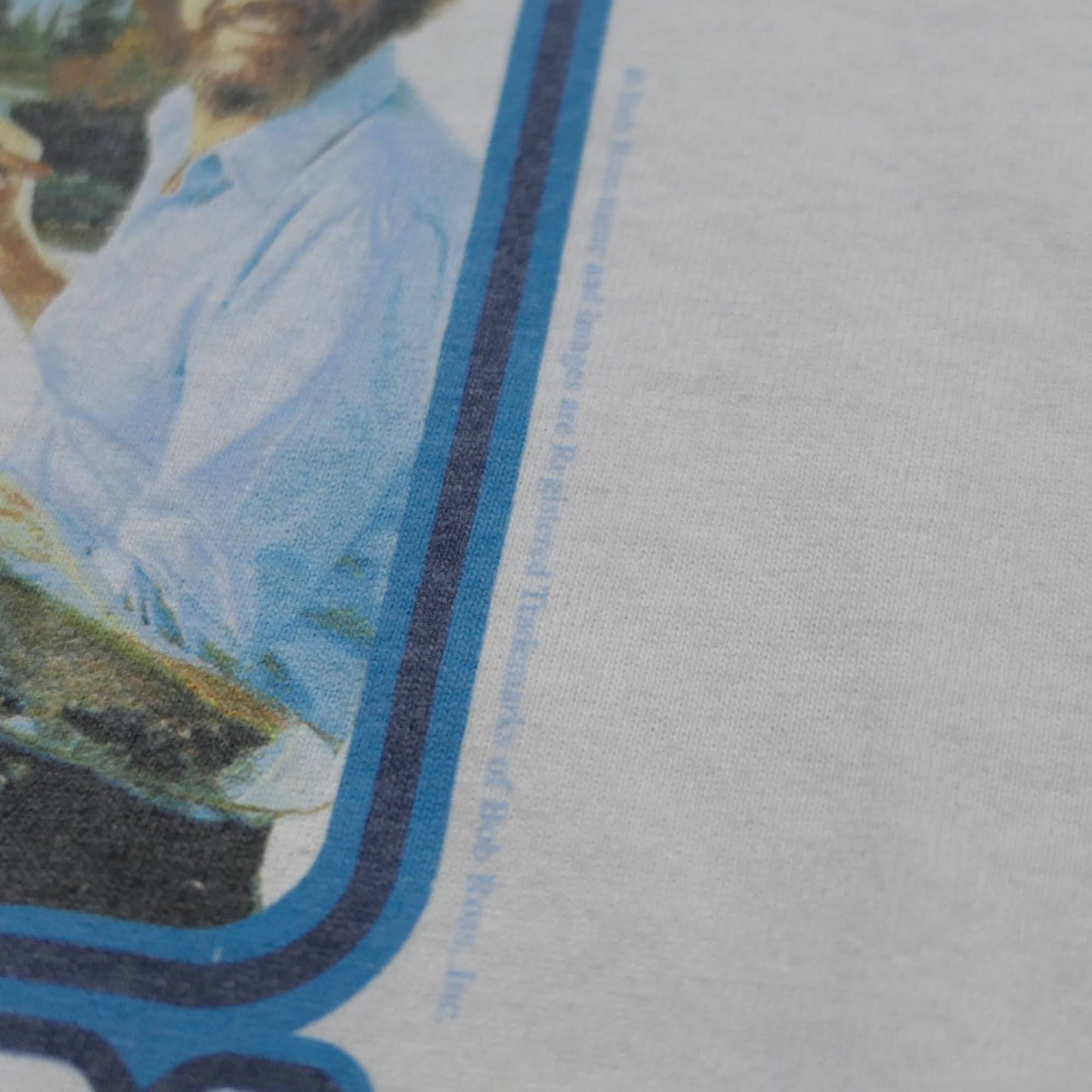 VINTAGE 90s L-XL Ringer Tee -Bob Ross-