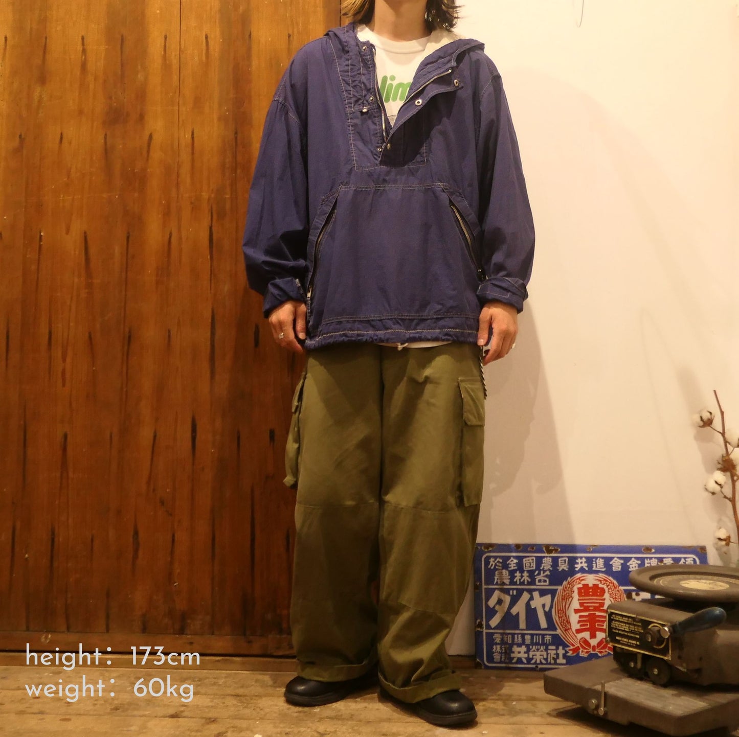 VINTAGE 90s L Cotton Anorak Parka -GAP-