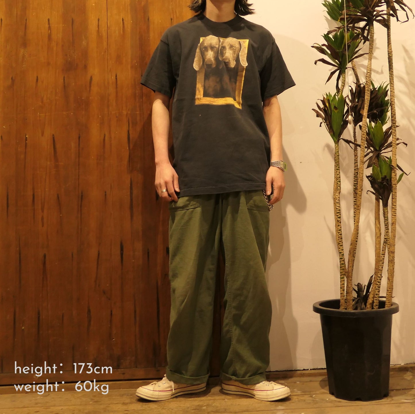 VINTAGE 90s L Art Tee -William Wegman-