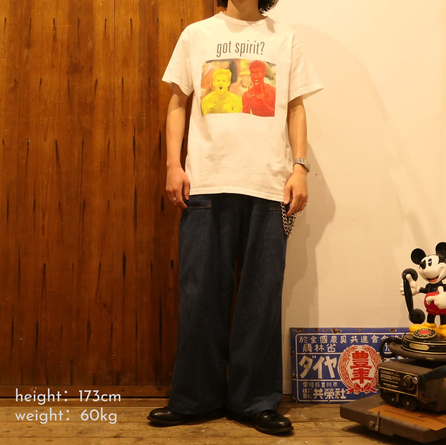 VINTAGE 90-00s M-L Parody Tee -got spirit?-