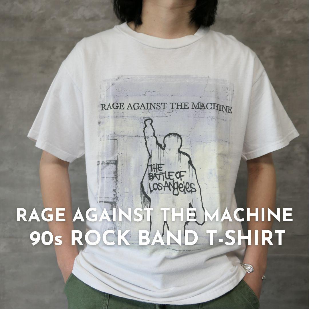 VINTAGE 90s L Rock band T-shirt -RAGE AGAINST THE MACHINE-