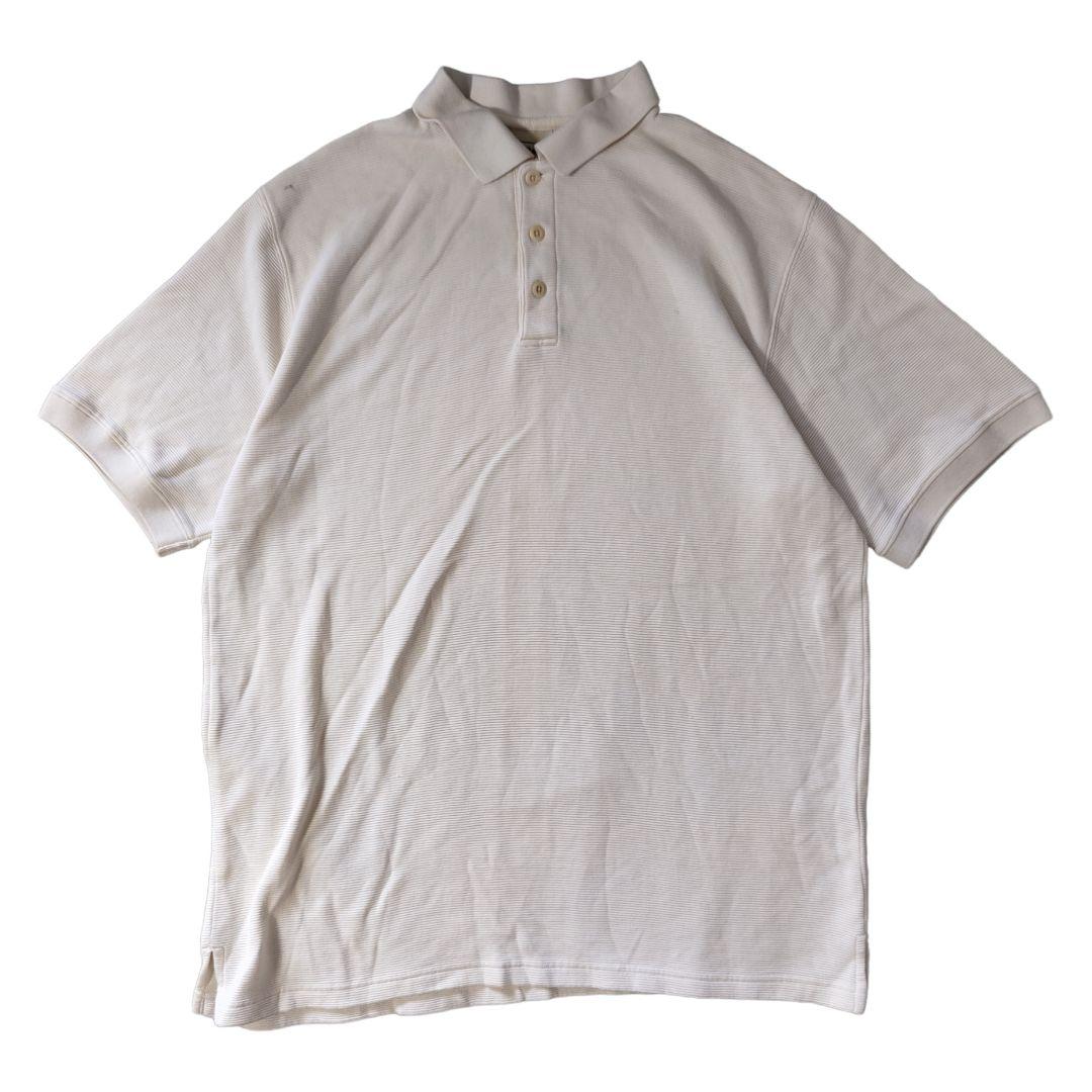 USED L S/S Silk polo shirt -L.L.Bean-