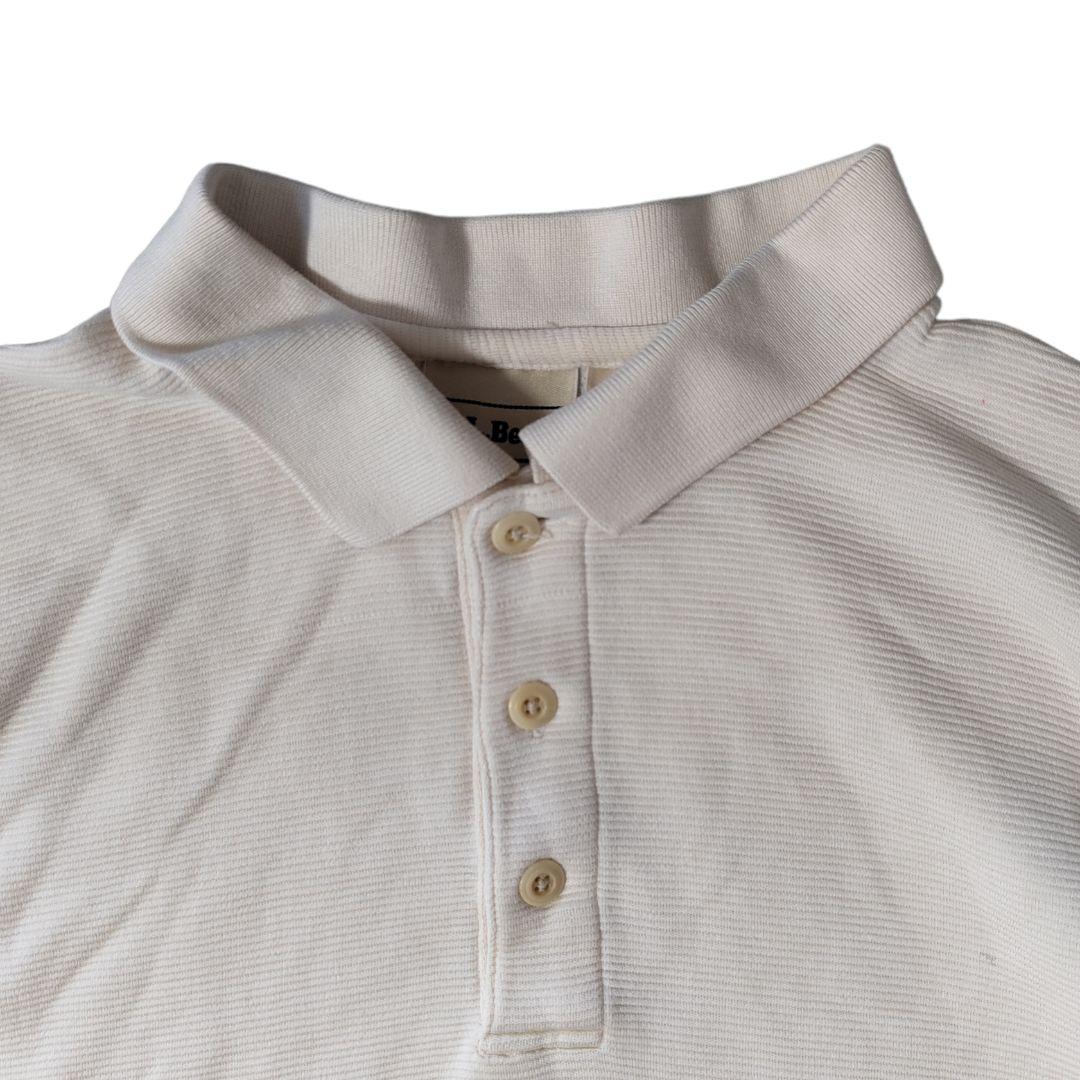 USED L S/S Silk polo shirt -L.L.Bean-