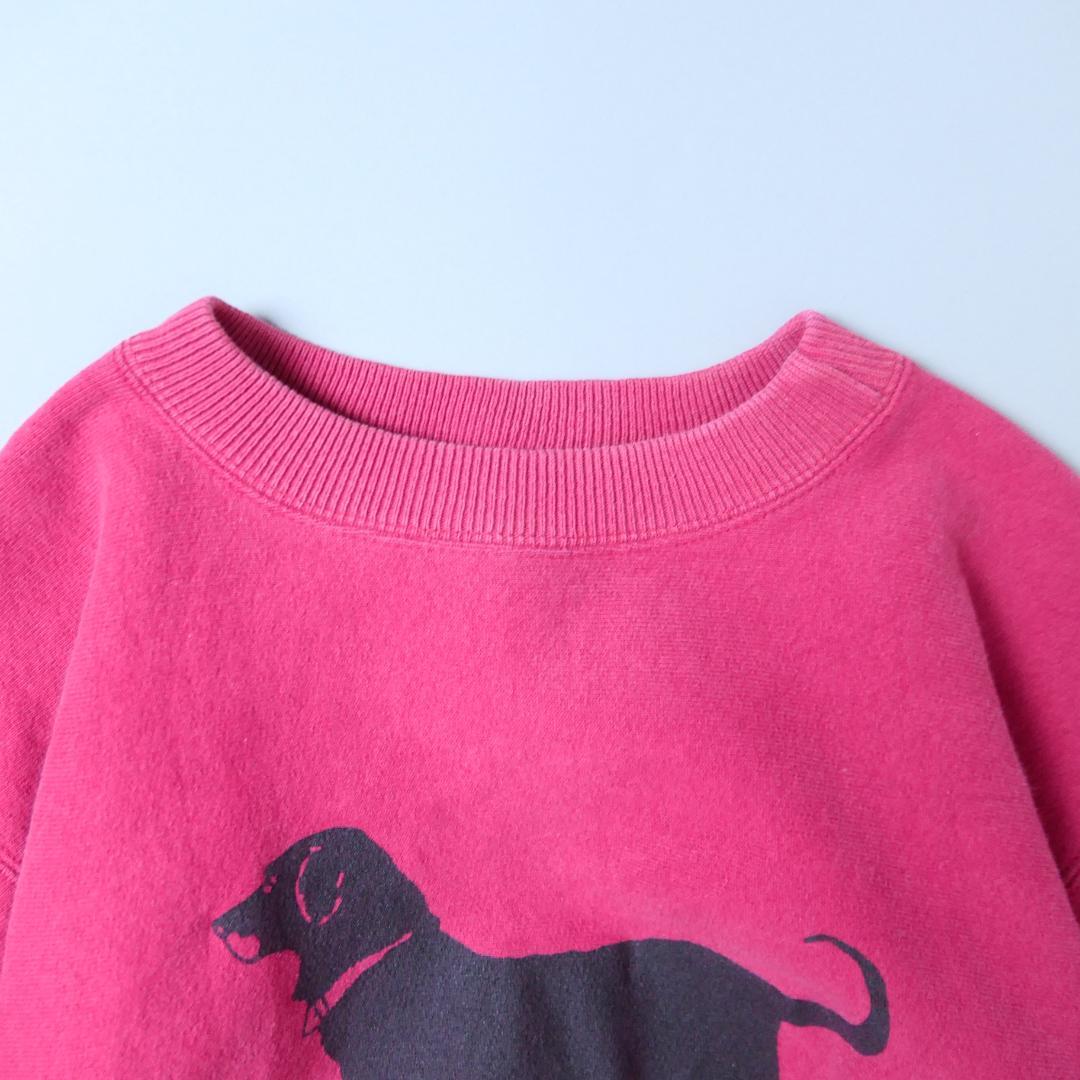 VINTAGE 90s S Dog Print Sweat -The Black Dog-