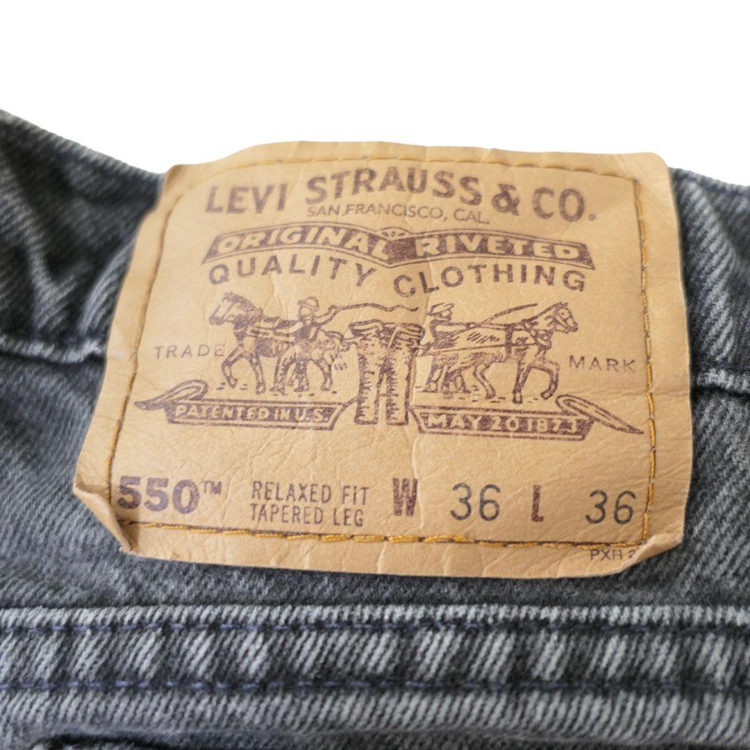 VINTAGE 90s 36inch 550 Black denim pants -Levi's-