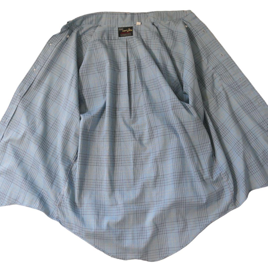 VINTAGE 70s L Button down shirt -Sears-
