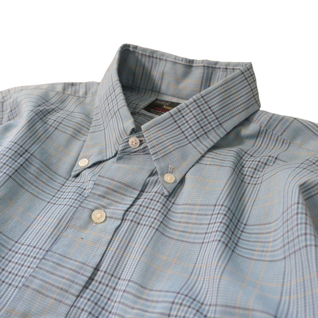 VINTAGE 70s L Button down shirt -Sears-