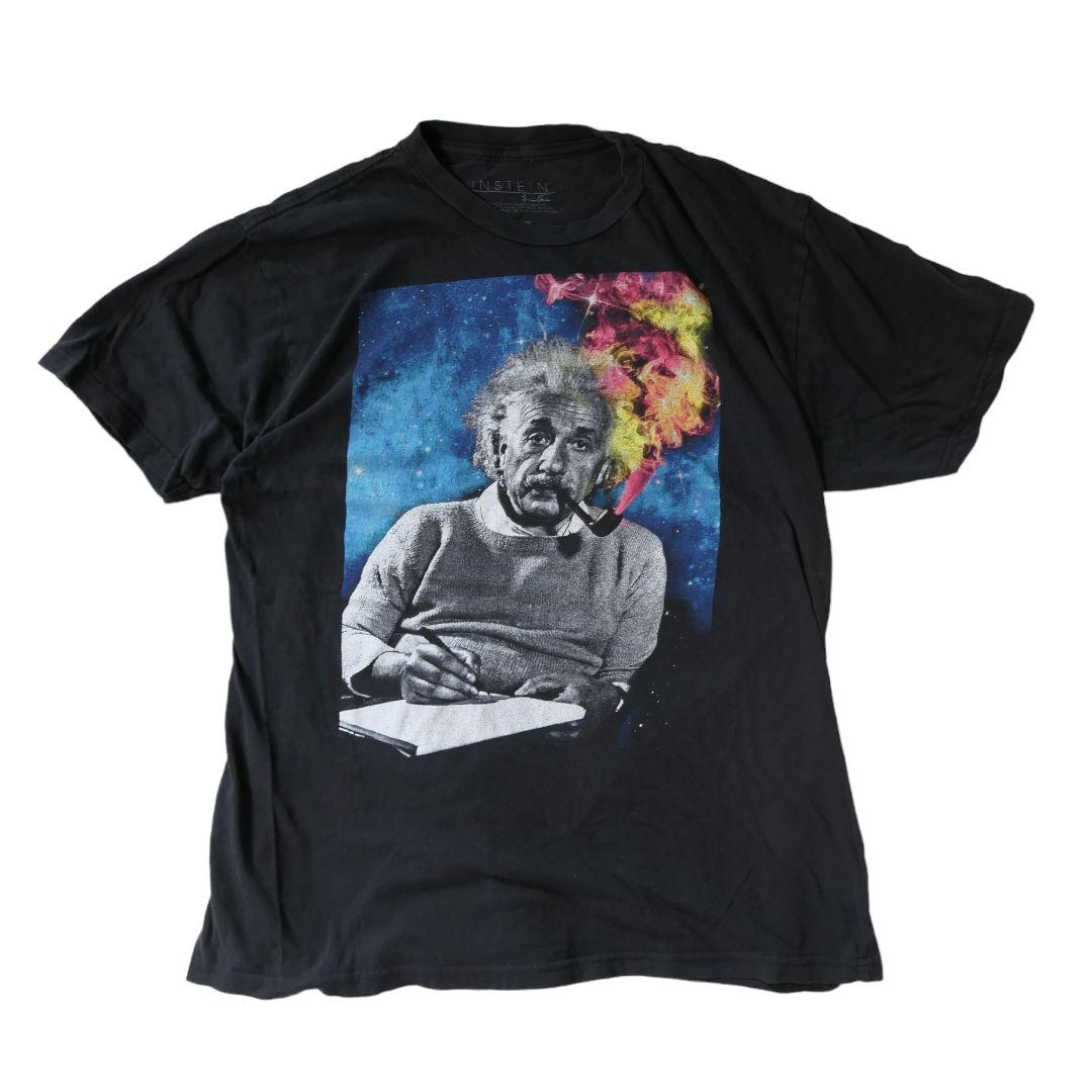 USED L Printed T-shirt -Einstein-
