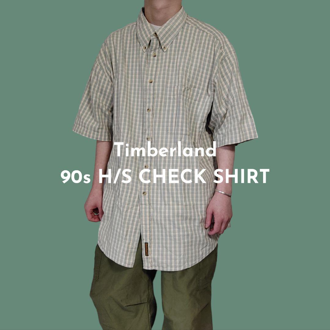 VINTAGE 90s XL H/S Button down shirt -Timberland-