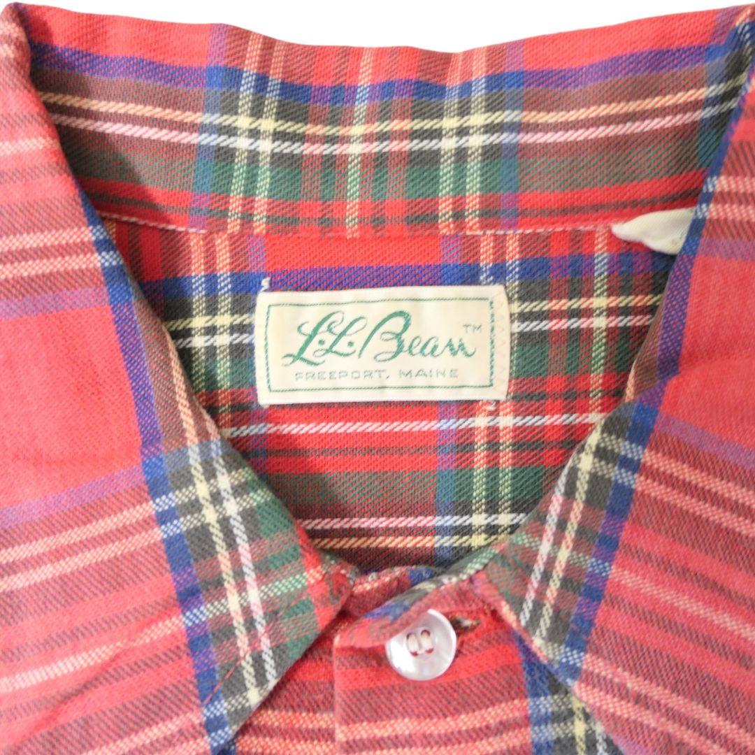 VINTAGE 60s M Check shirt -L.L.Bean-