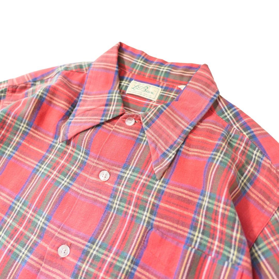 VINTAGE 60s M Check shirt -L.L.Bean-