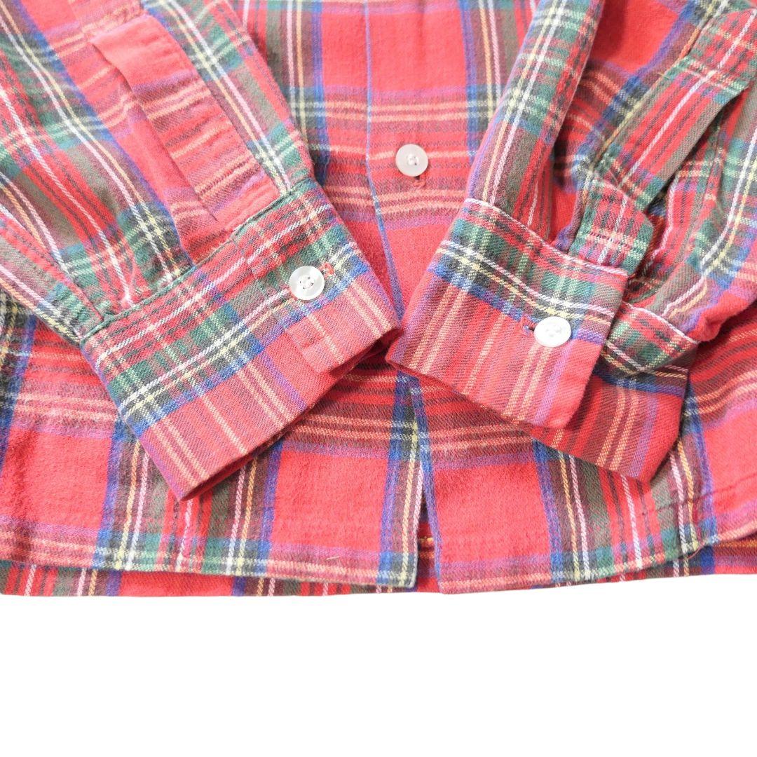 VINTAGE 60s M Check shirt -L.L.Bean-