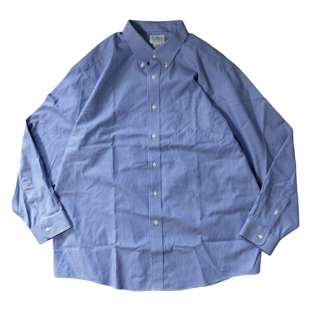 USED XL Stripe bd shirt -L.L.Bean-