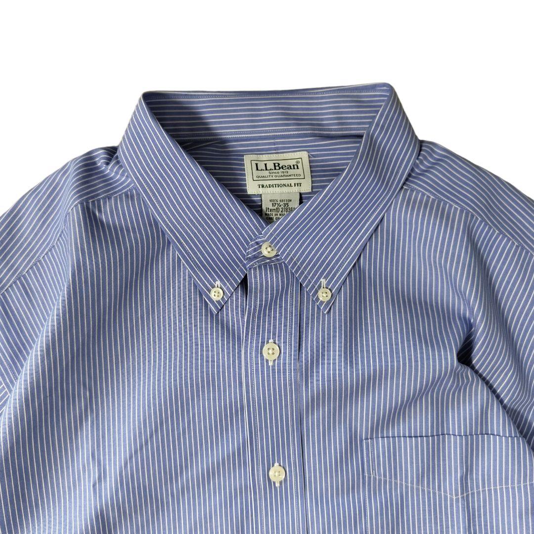 USED XL Stripe bd shirt -L.L.Bean-