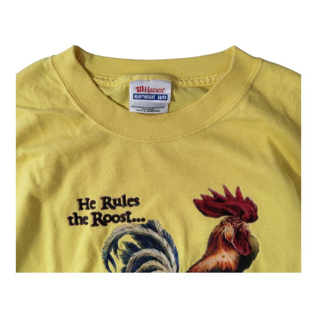 USED XL 50/50 Print T-shirt -HANES-