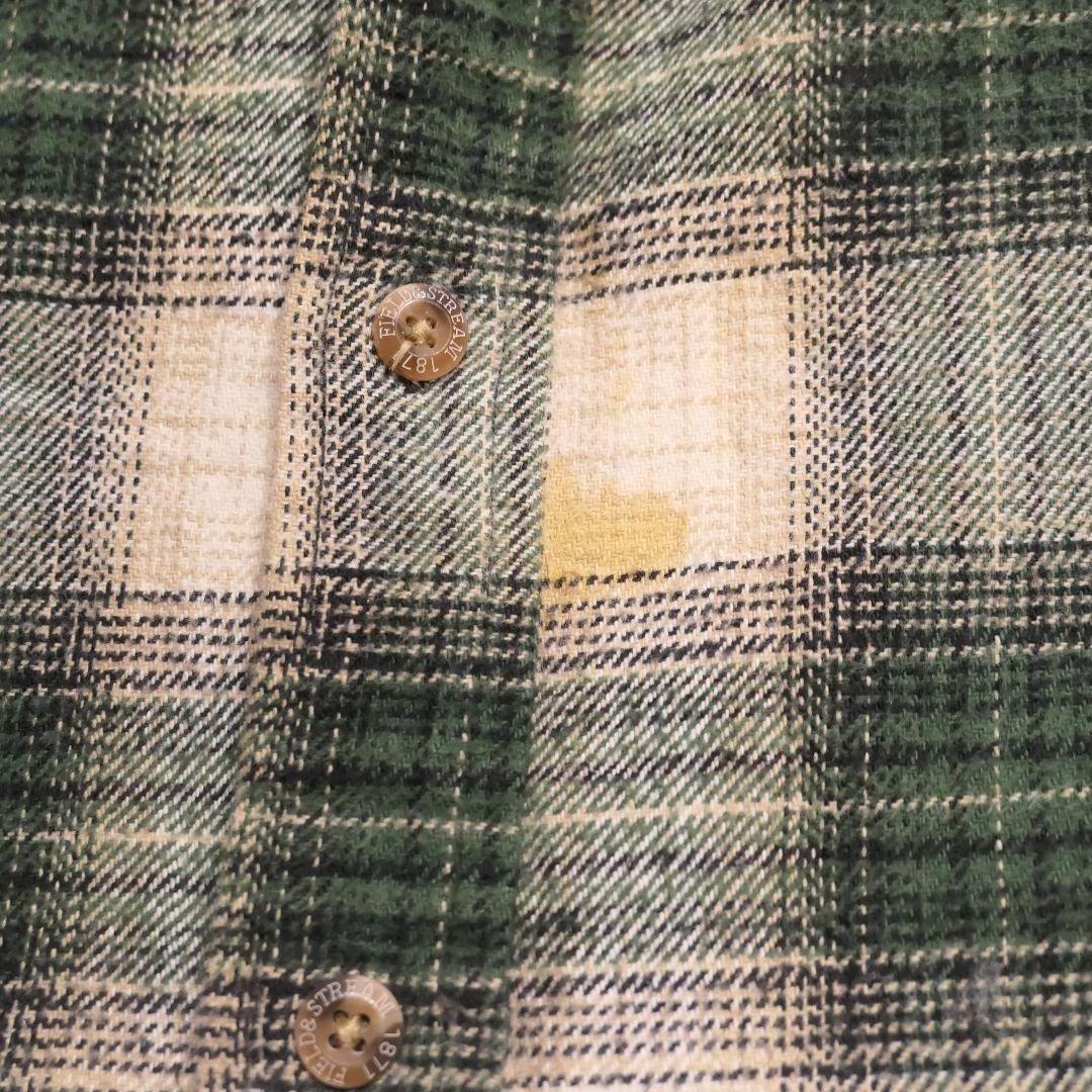 USED XL Heavy flannel shirt "Ombre Check" -FIELD & STREAM-