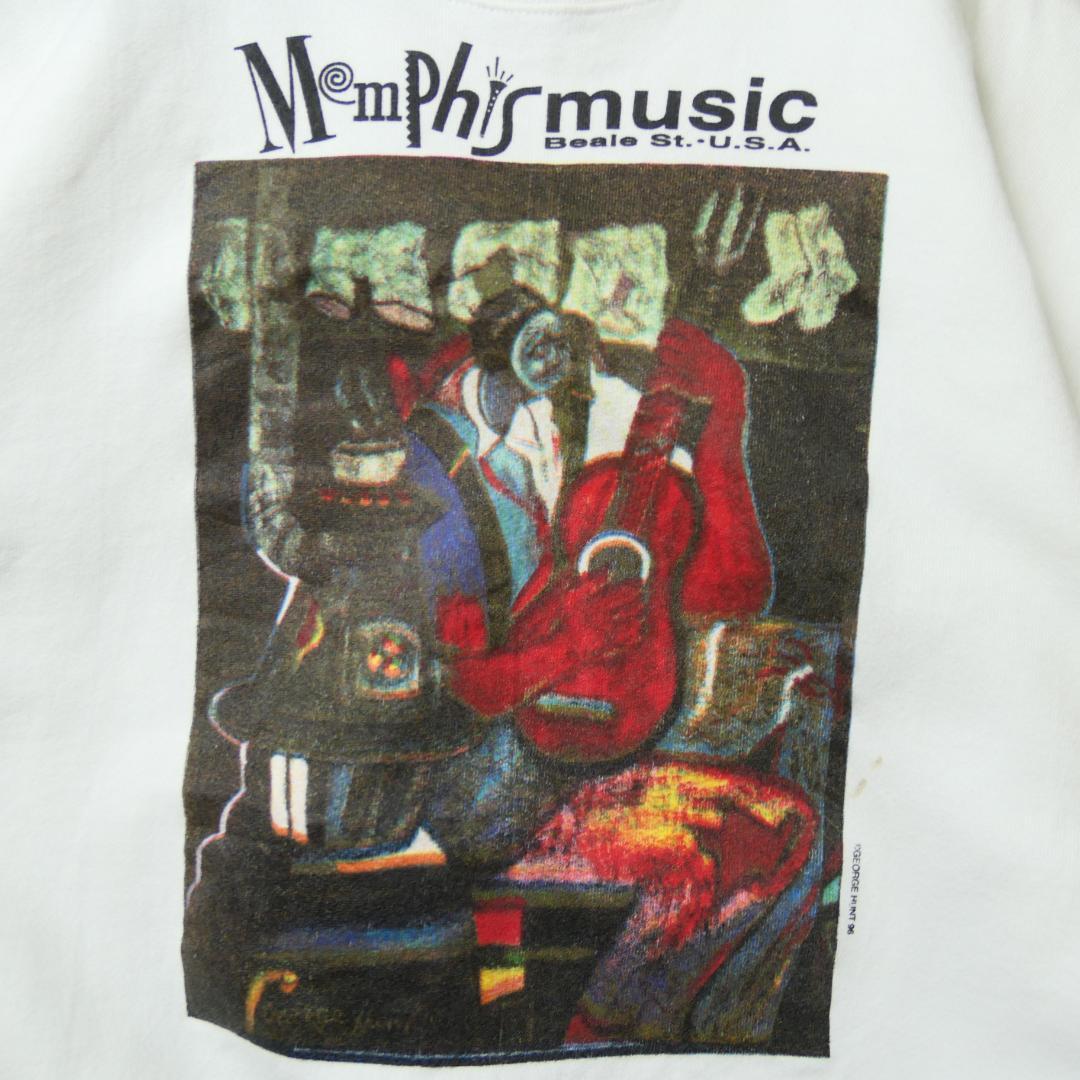 VINTAGE 90s XL Art Sweat -GEORGE HUNT-