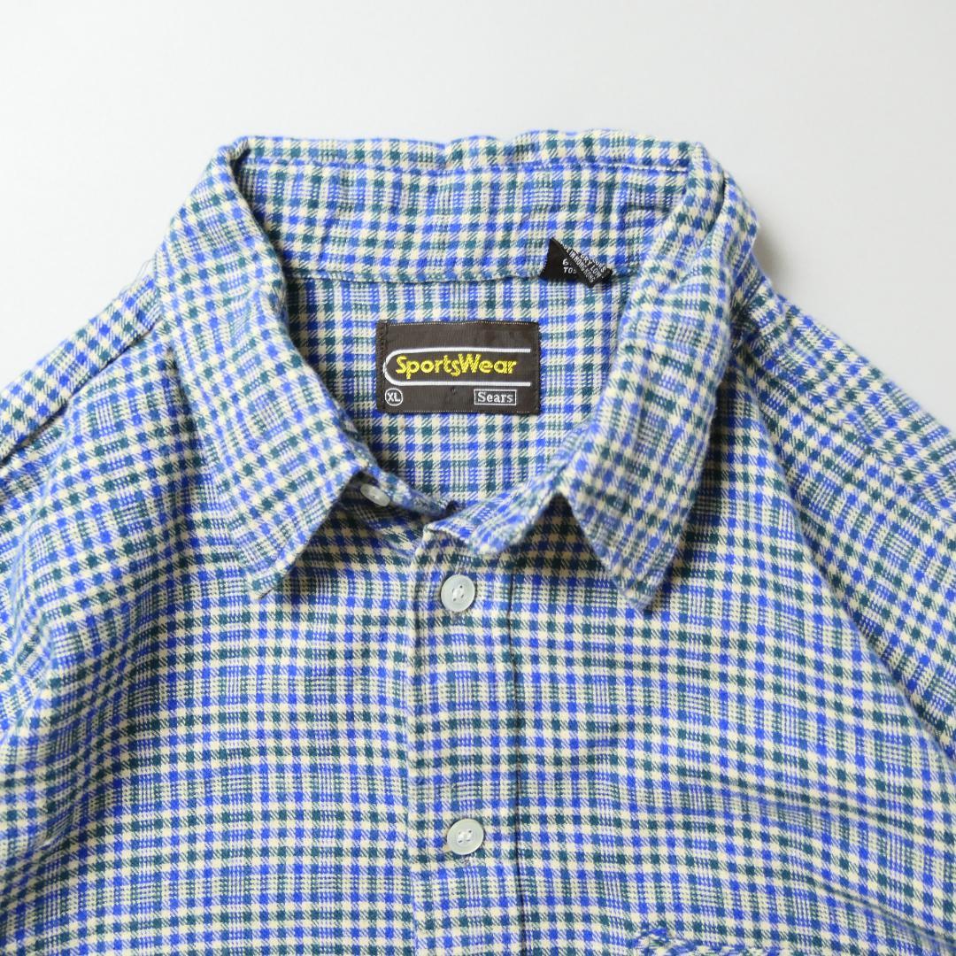 VINTAGE 80s XL Flannel Shirt -Sears-
