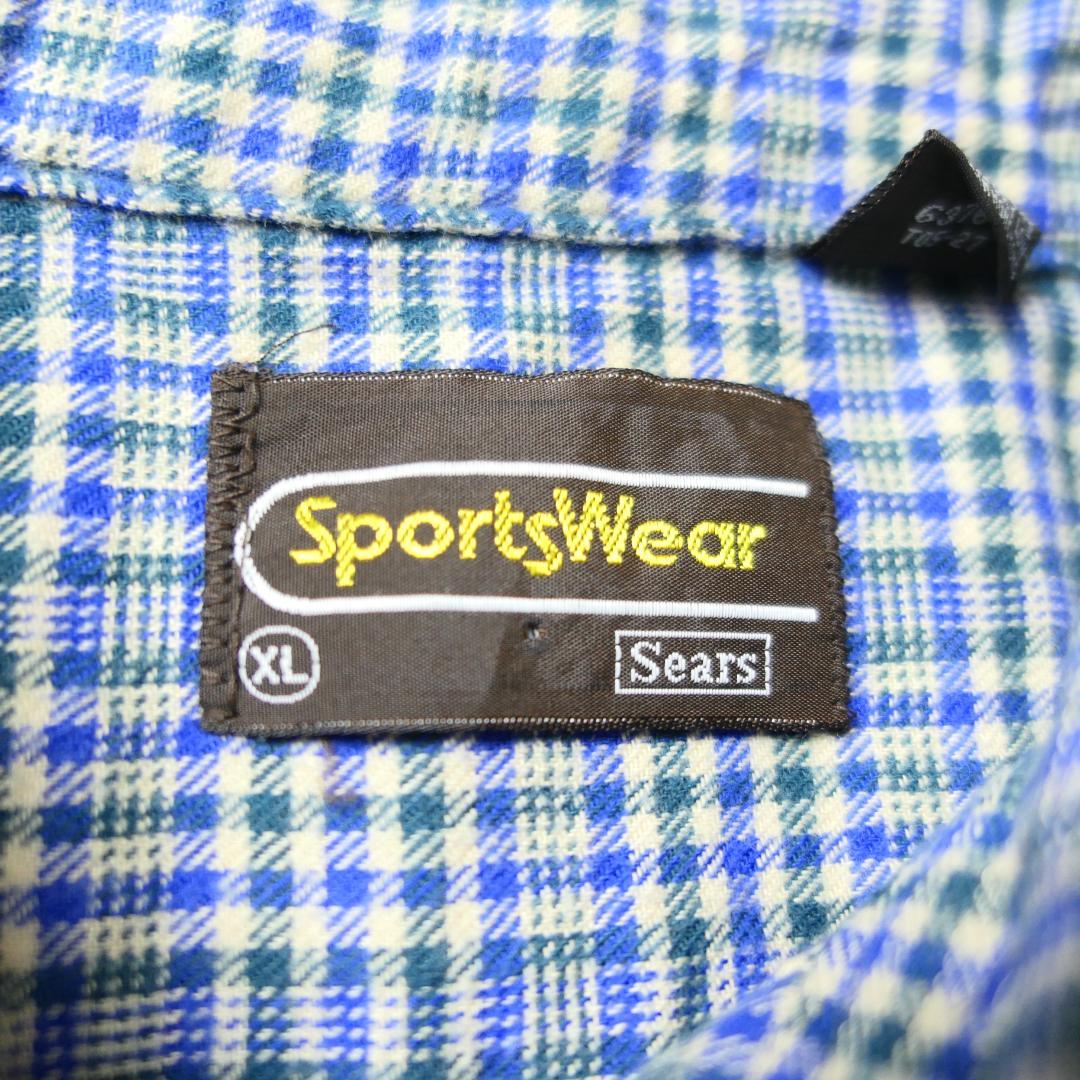 VINTAGE 80s XL Flannel Shirt -Sears-