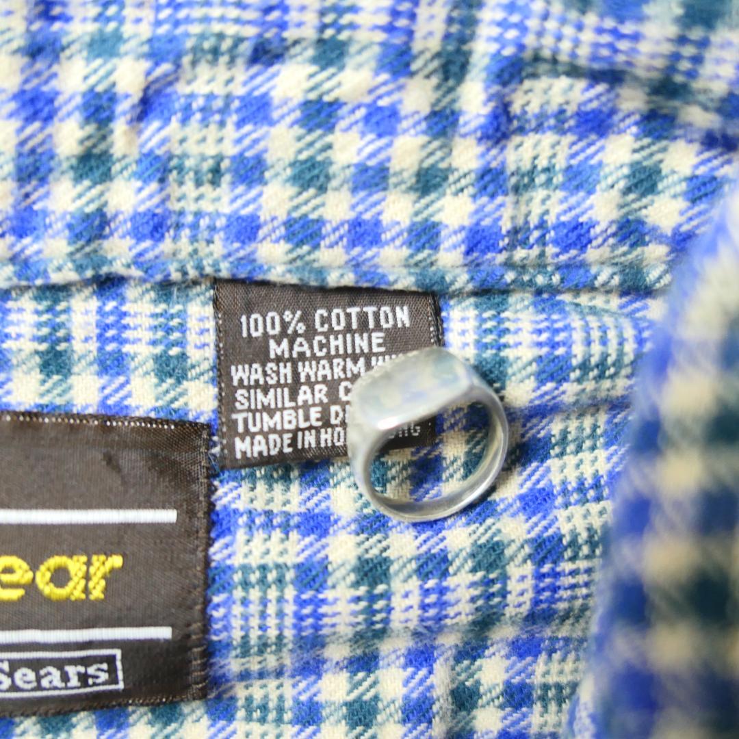 VINTAGE 80s XL Flannel Shirt -Sears-
