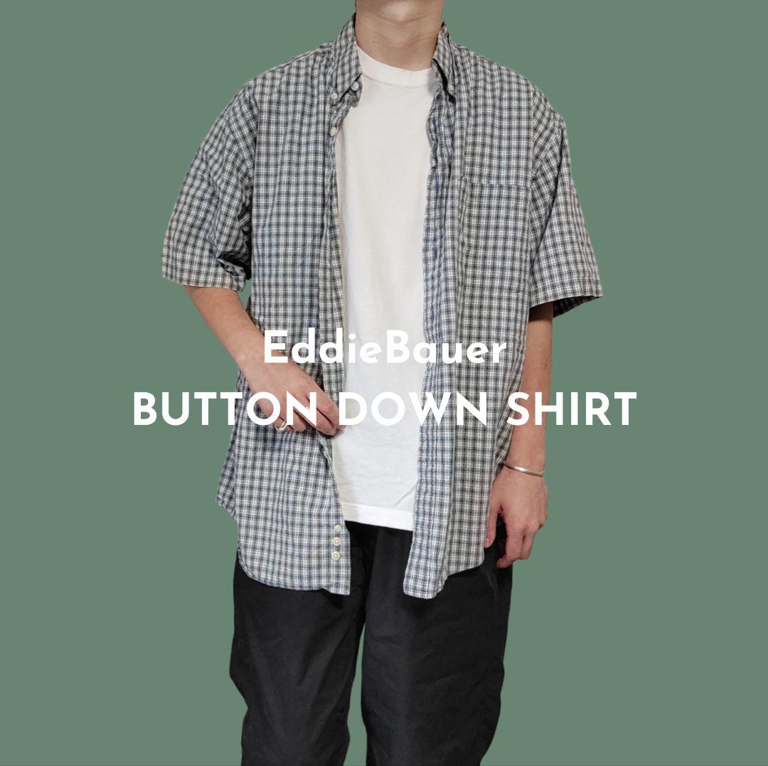 USED L S/S Button down shirt -EddieBauer-