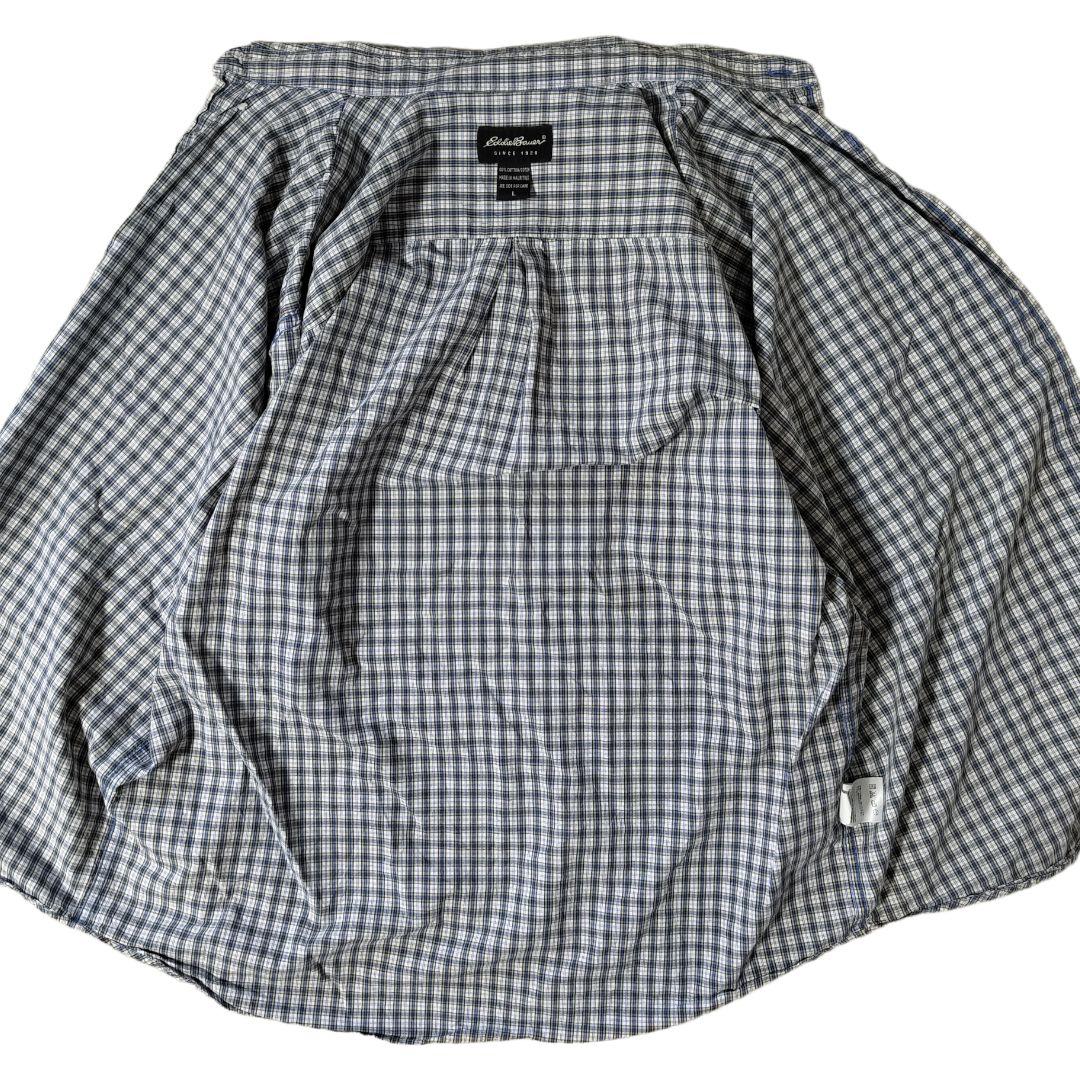 USED L S/S Button down shirt -EddieBauer-