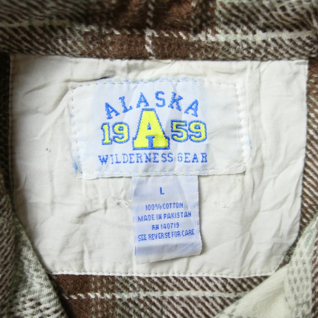 VINTAGE 90s L Heavy Flannel Shirt -ALASKA-