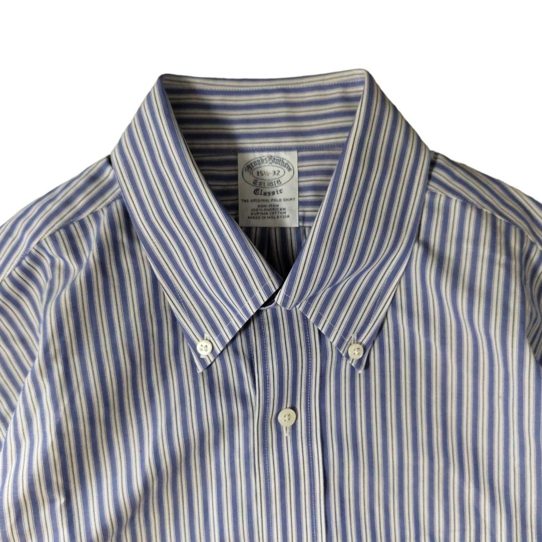 USED L Stripe bd shirt -BrooksBrothers-