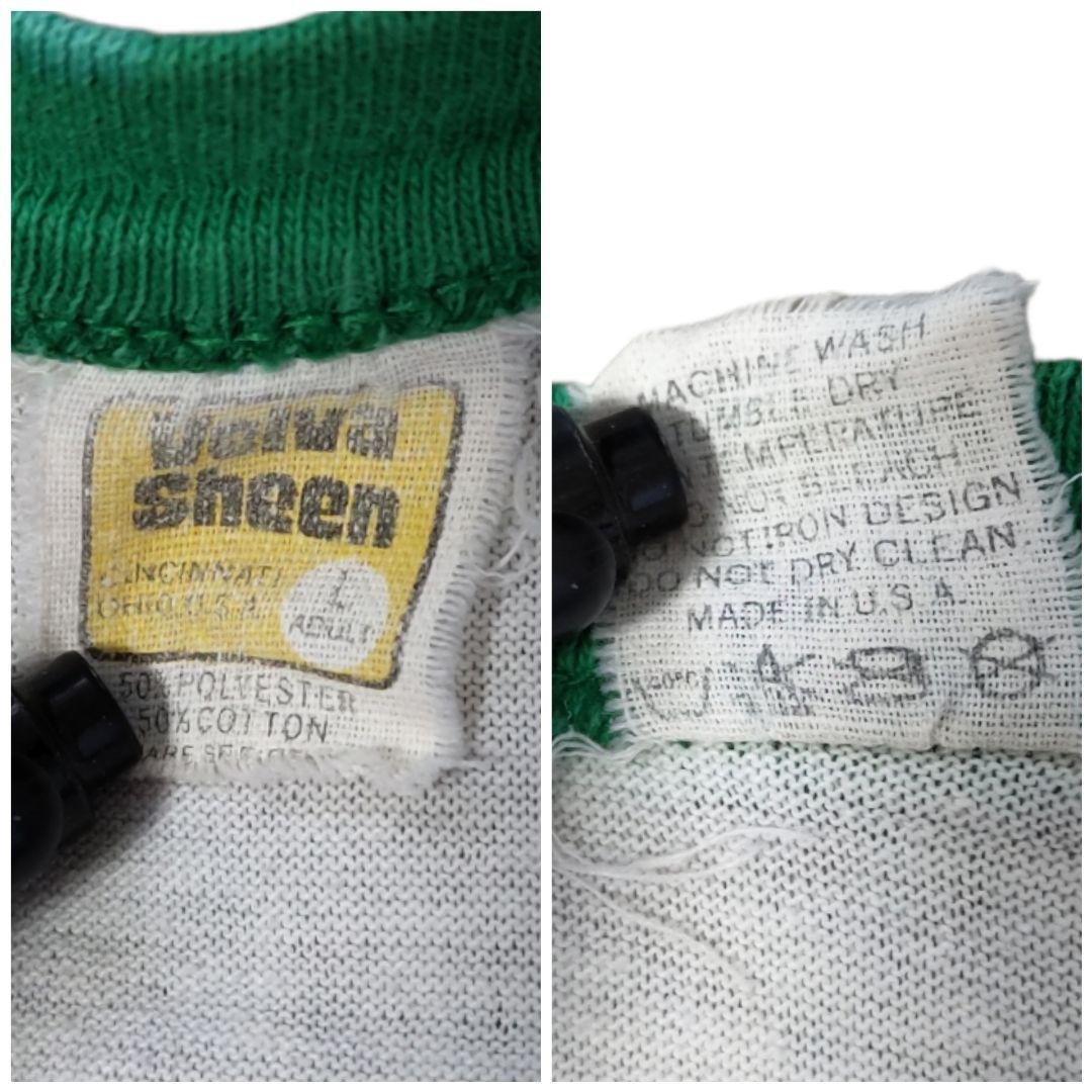 VINTAGE 80s L Ringer T-shirt -VelvaSheen-