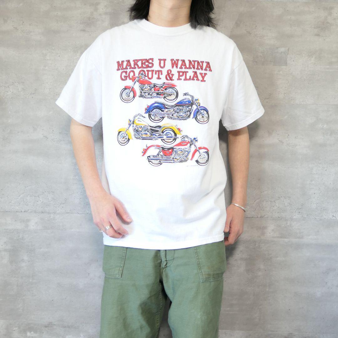 USED L Printed T-shirt -anvil-