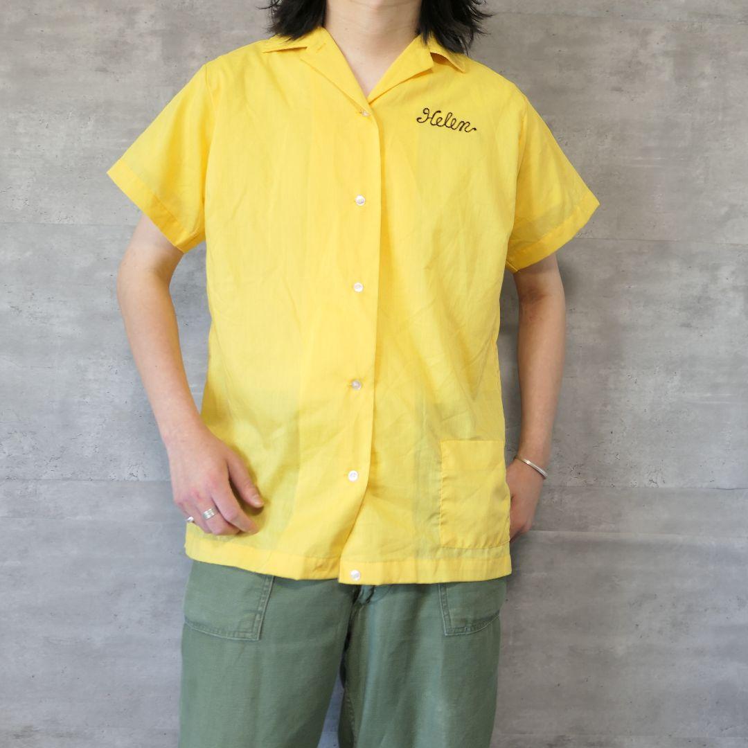 VINTAGE 70s M Bowling shirt -Hilton-