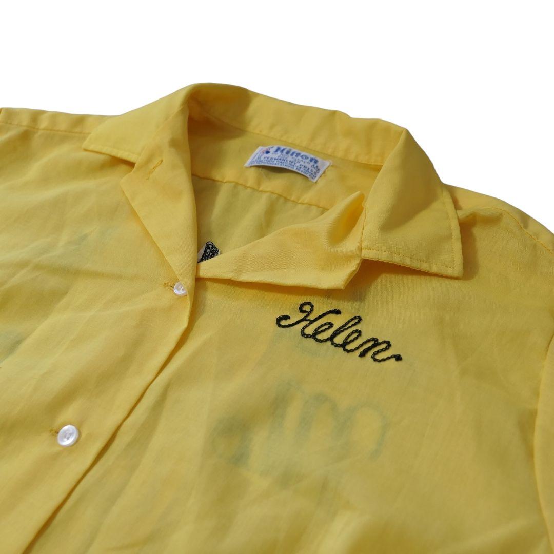 VINTAGE 70s M Bowling shirt -Hilton-
