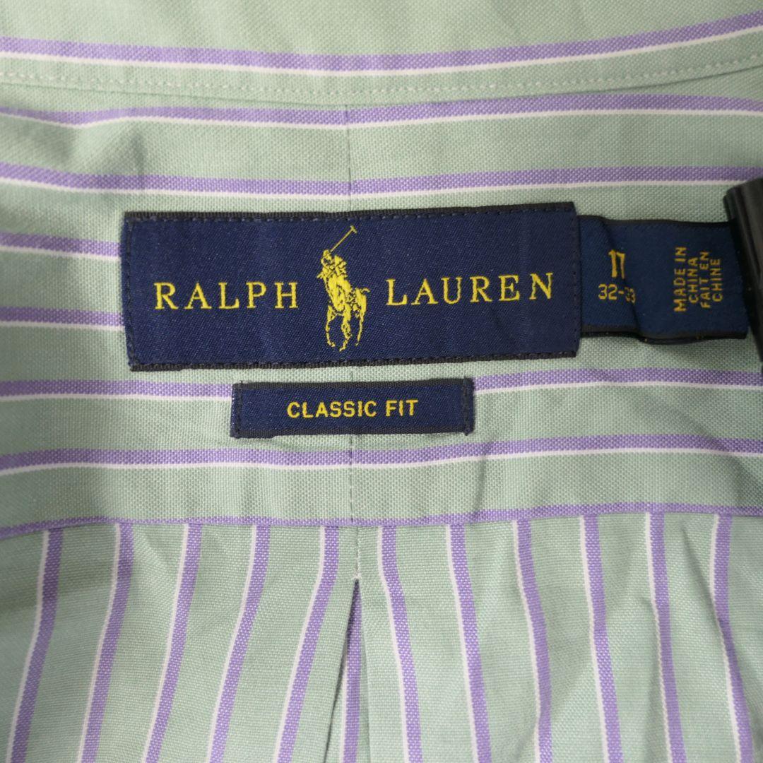 USED 17 Button down stripe shirt -RalphLauren-