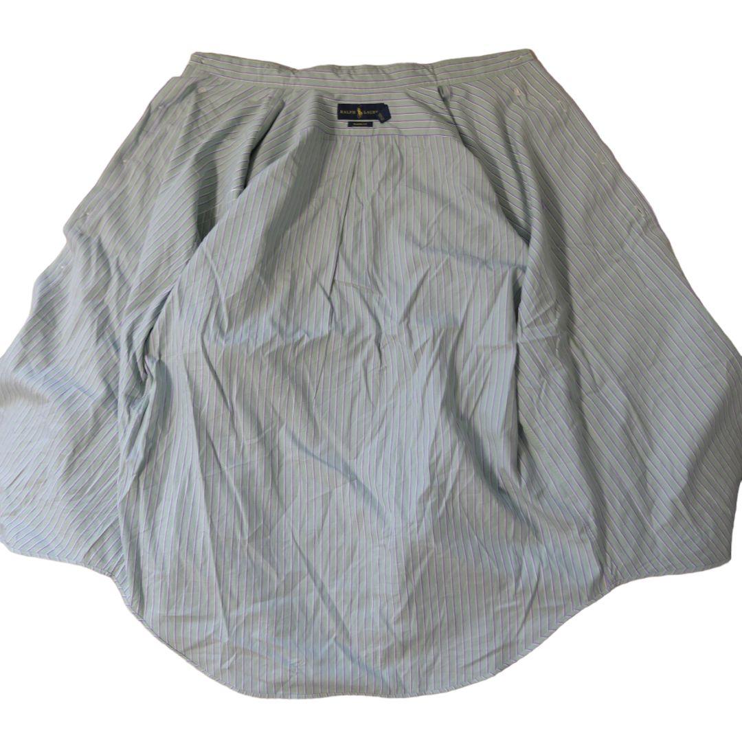 USED 17 Button down stripe shirt -RalphLauren-