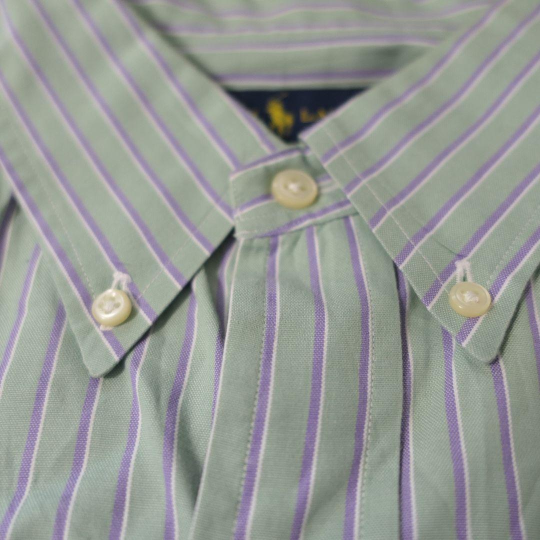 USED 17 Button down stripe shirt -RalphLauren-